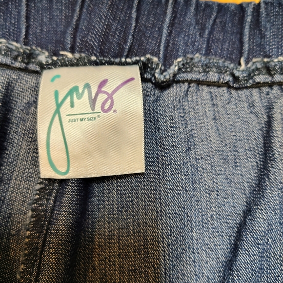 Just My Size Womans Elastic Waist,Blue Jeans, Size 3X - Picture 5 of 9